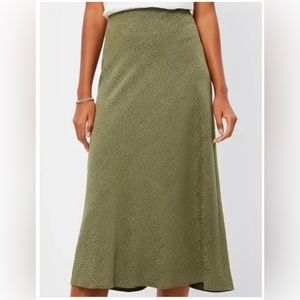 NWT LOFT Jacquard Pull On Midi Skirt